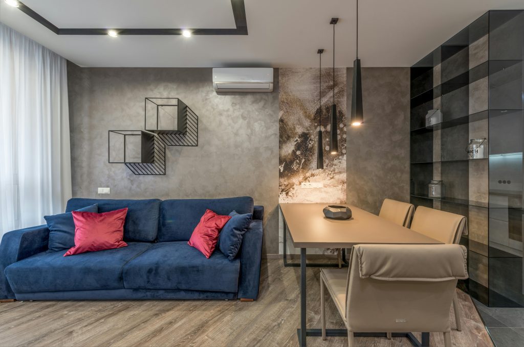 aire acondicionado en una sala de estar