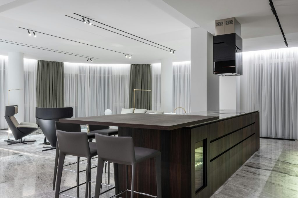 Cocina con iluminación led
